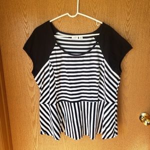 Cato Plus Size Stripped Blouse